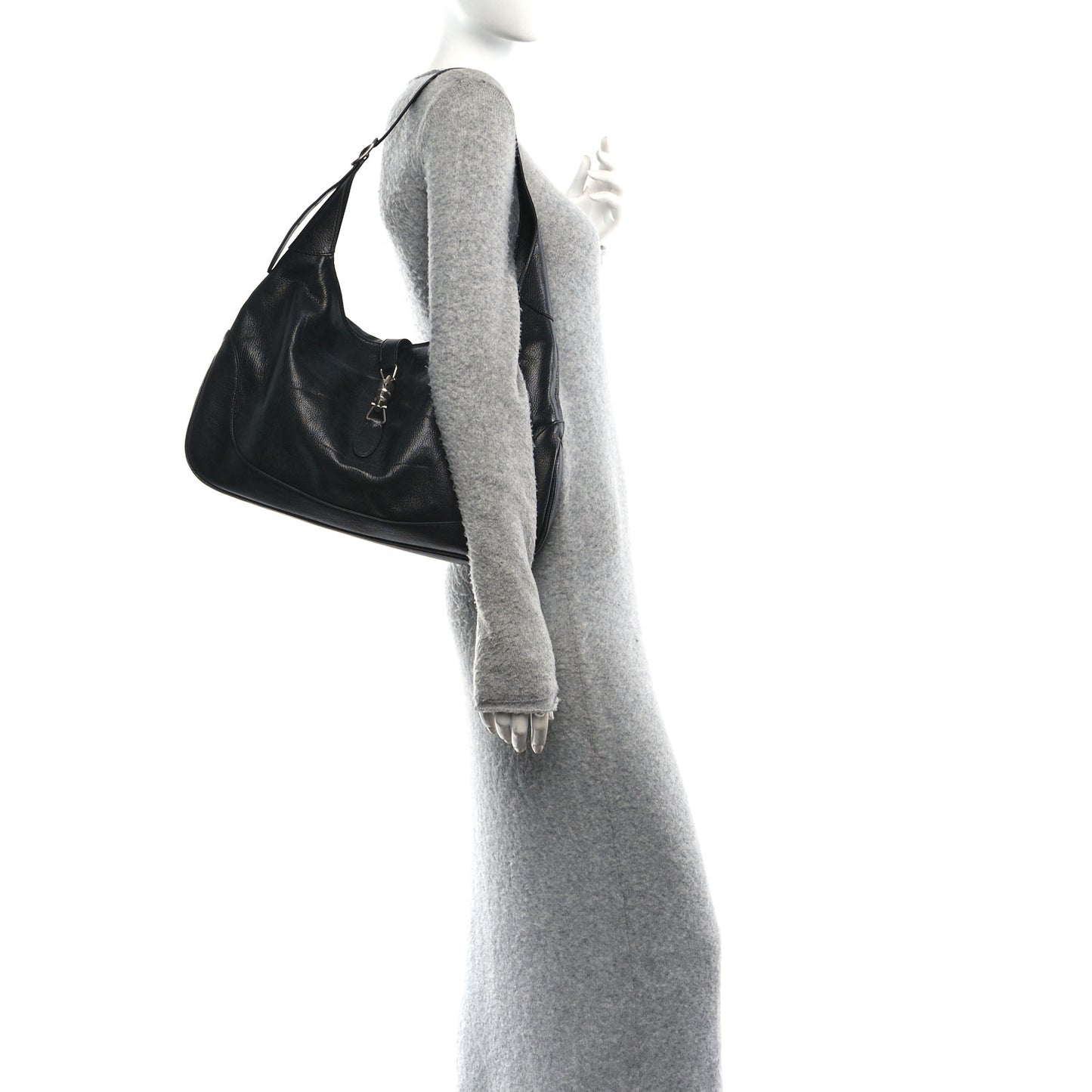 Calfskin Large Jackie 1961 Shoulder Bag Black