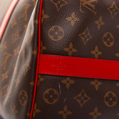 Louis Vuitton Calfskin Monogram Keepall Bandouliere 50 Coquelicot 8 of 11