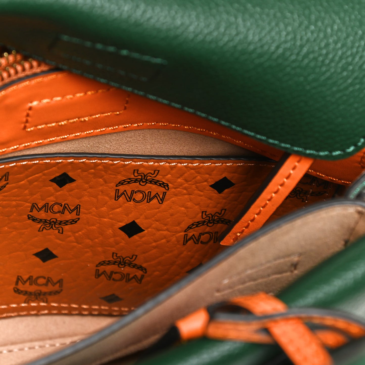 Grained Calfskin Mini Milla Tote Green