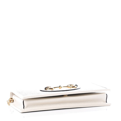 Gucci GG Supreme Monogram Azalea Calfskin Horsebit 1955 Wallet On Chain Beige Ebony Mystic White 3 of 10