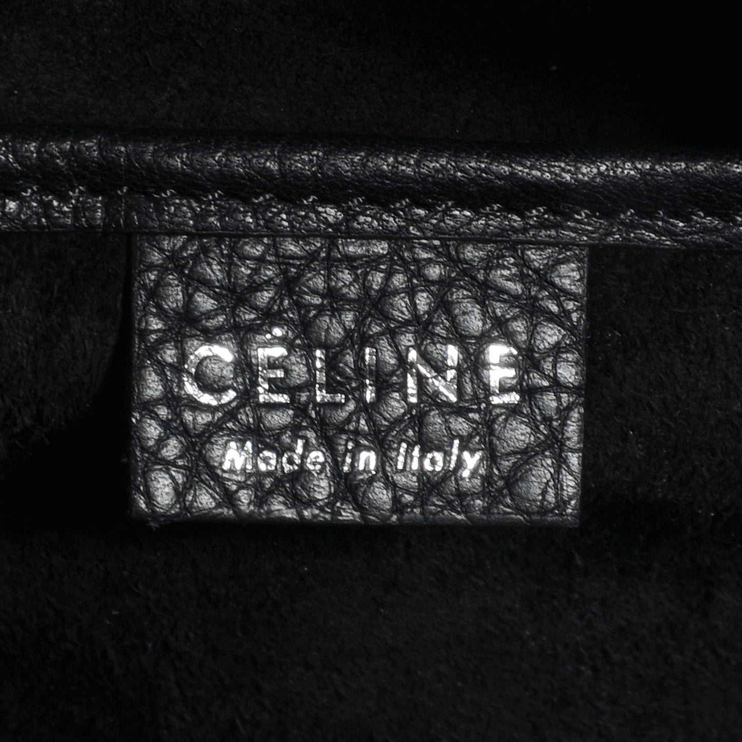 Drummed Leather Nano Luggage Black