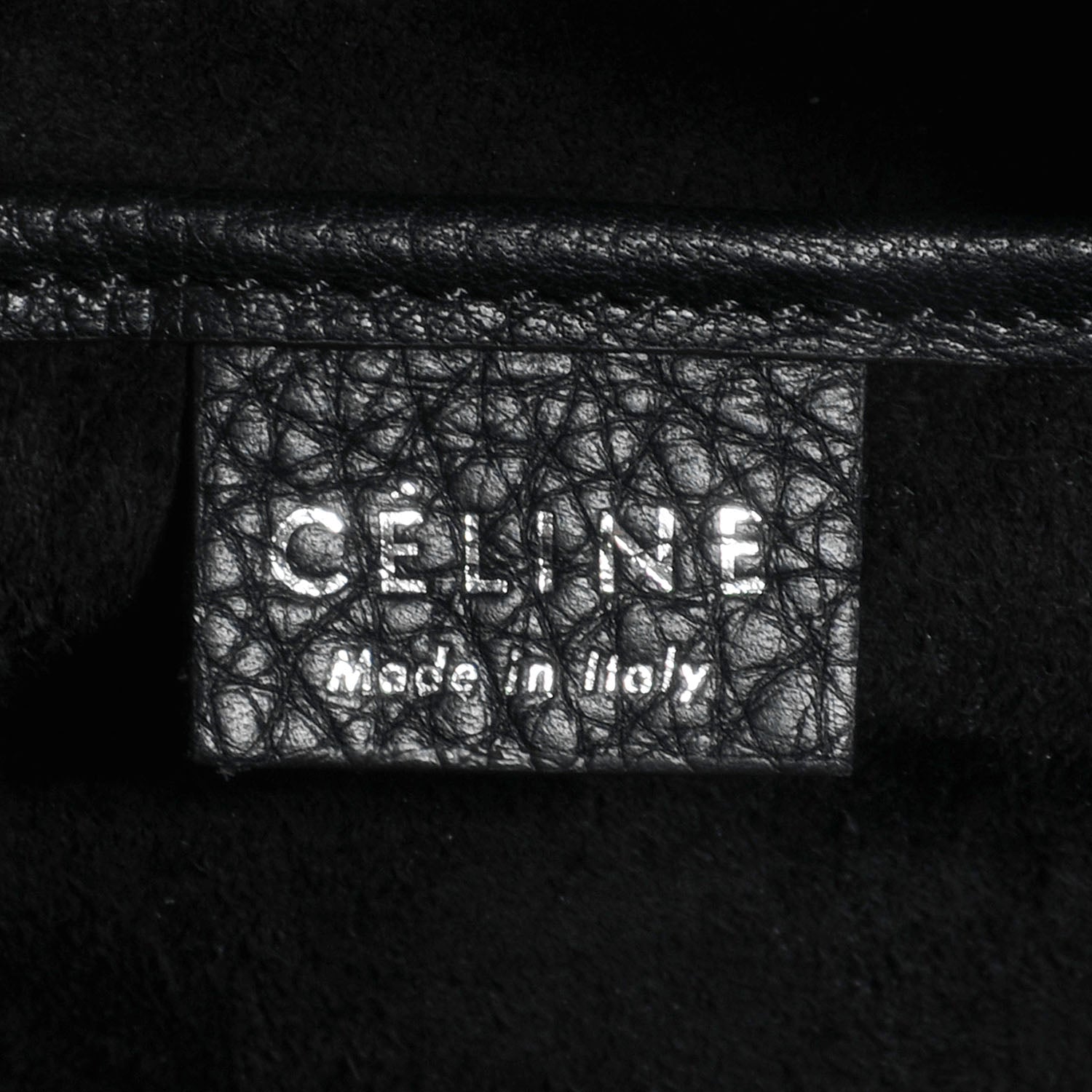 Celine Drummed Leather Nano Luggage Black 8 of 10