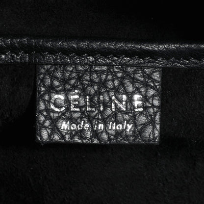 Celine Drummed Leather Nano Luggage Black 8 of 10