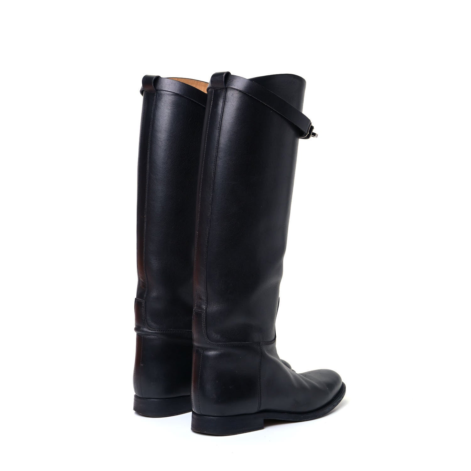 Hermes Box Kelly Jumping Boots 35 Black 4 of 9