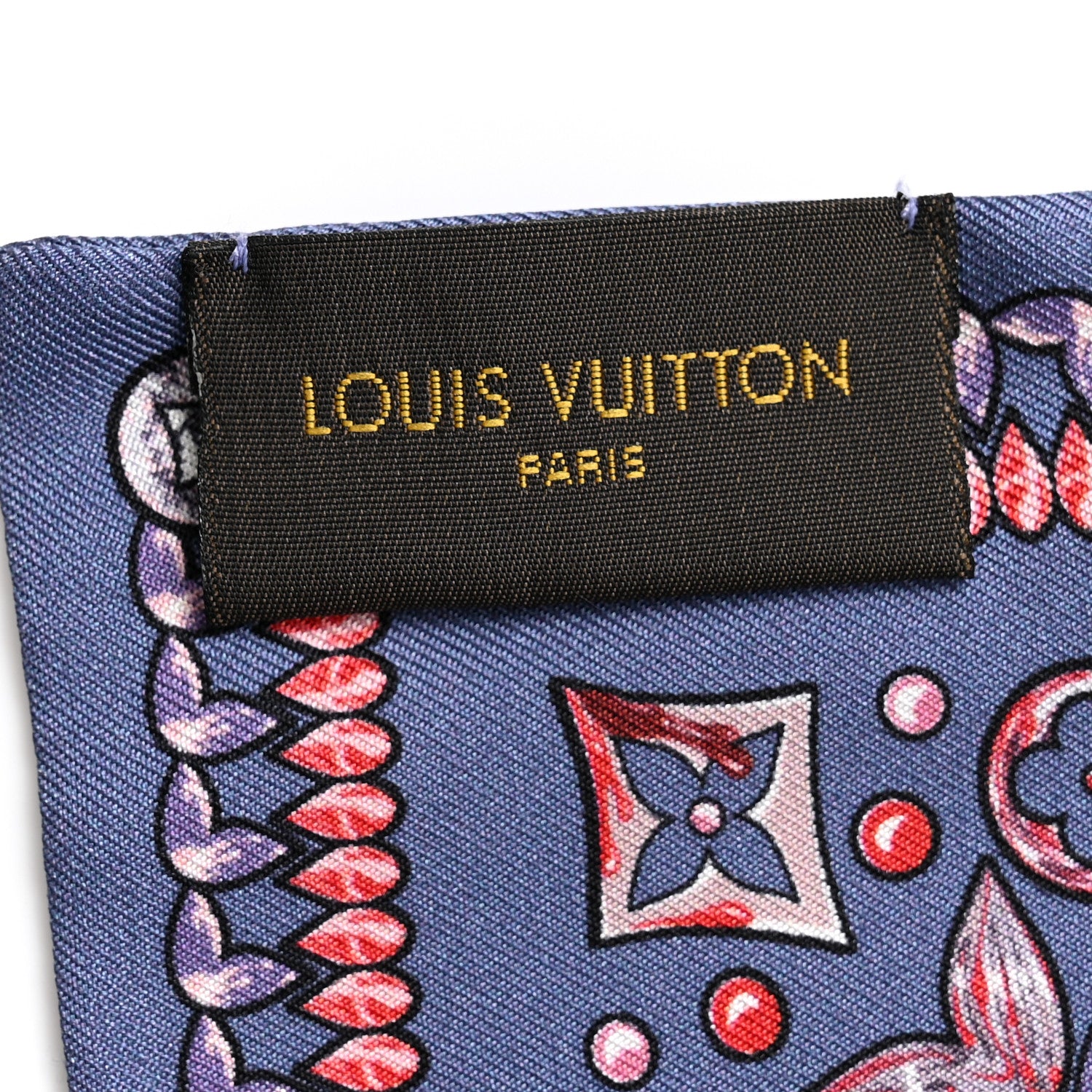 Louis Vuitton Silk Monogram Giant Lvrtual Flowers Bandeau Denim 3 of 3