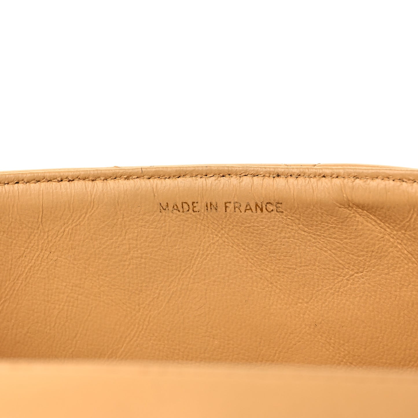 Lambskin Quilted Small Single Flap Beige
