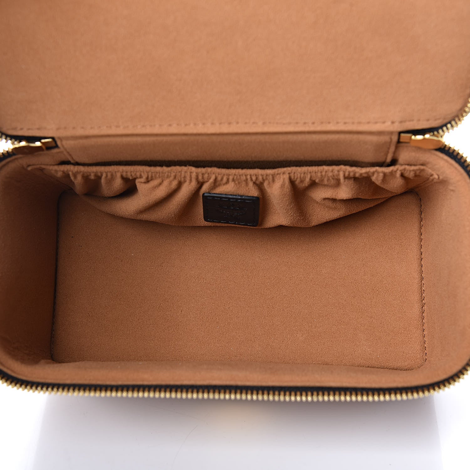MCM Visetos Vanity Case Cognac Black 7 of 9