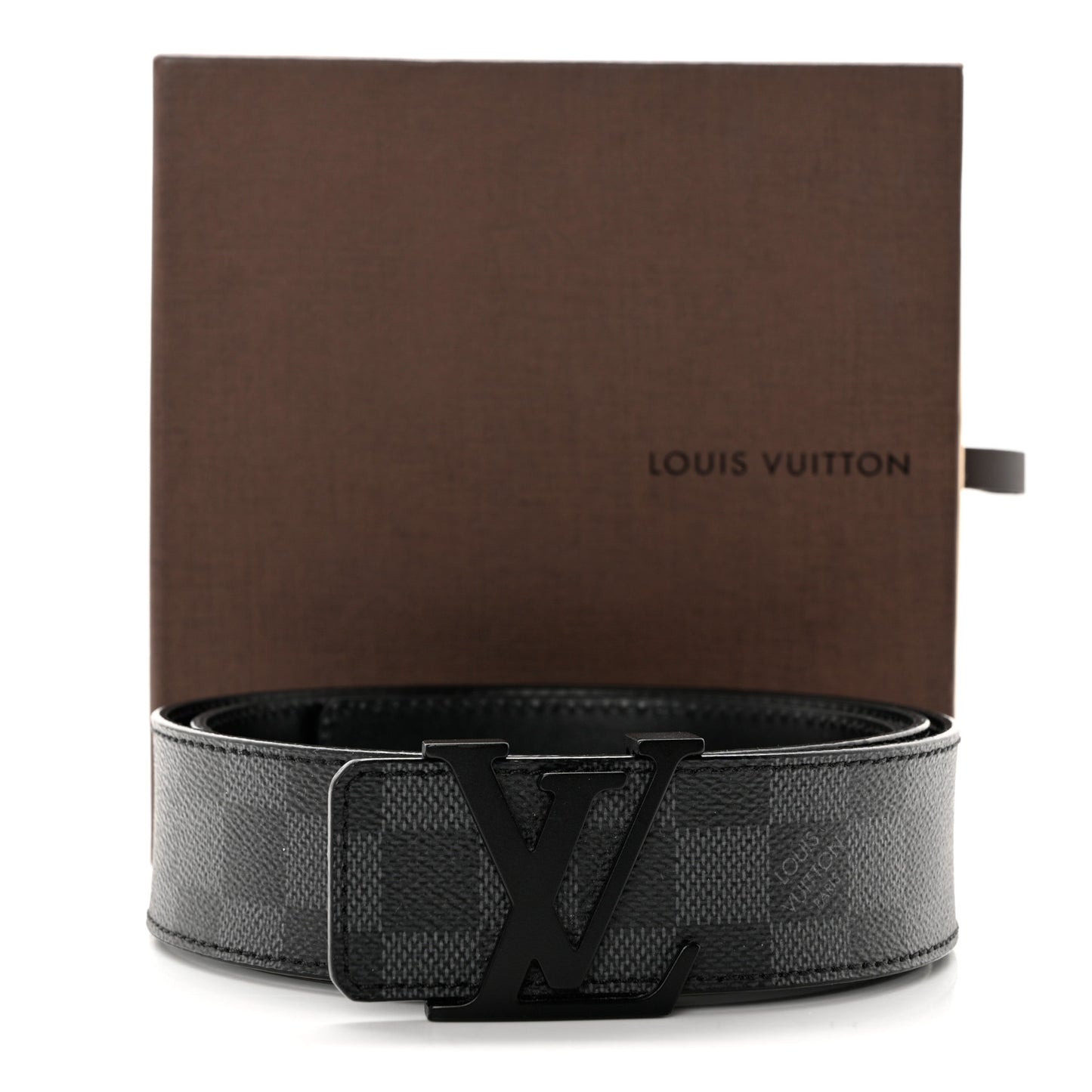 Damier Graphite 40mm LV Initiales Belt 90 36