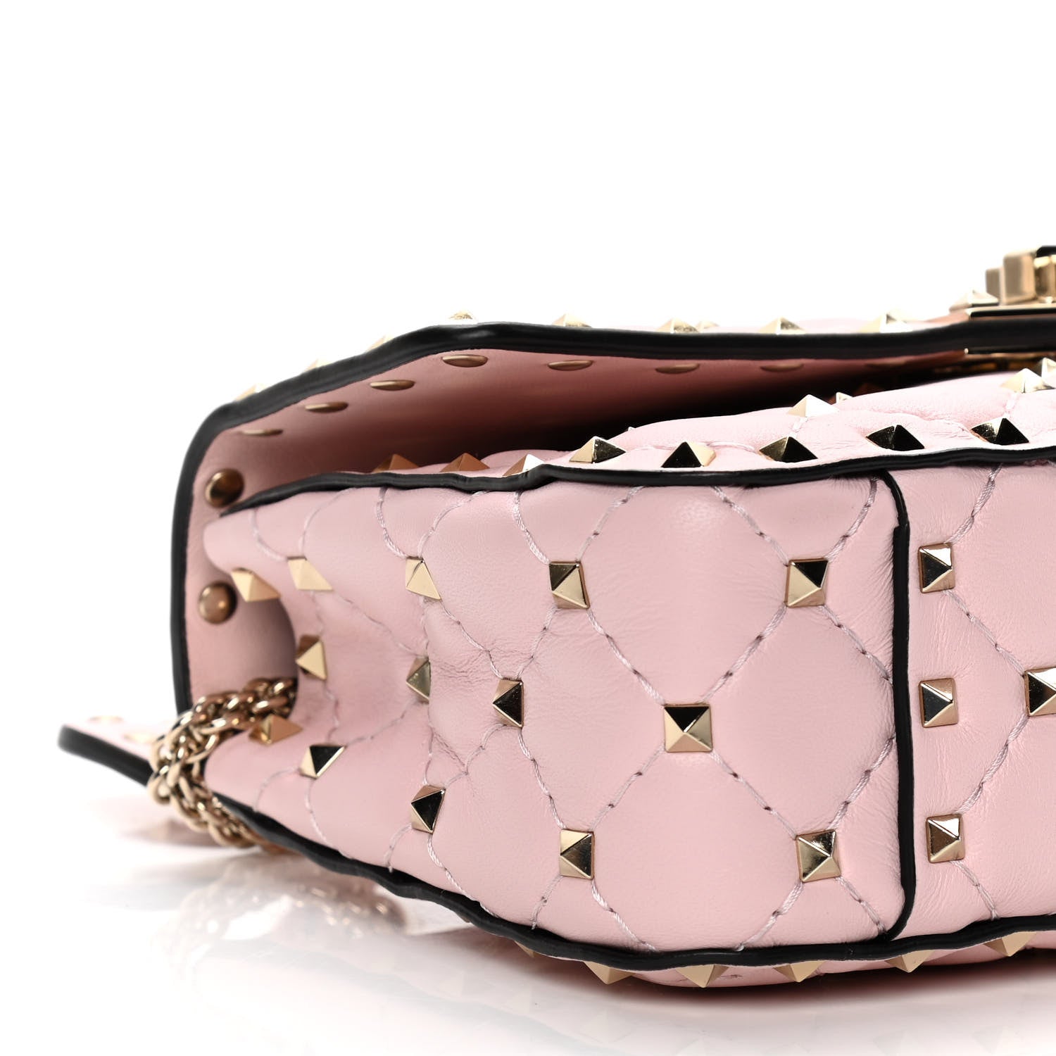 Valentino Garavani Nappa Small Rockstud Spike Shoulder Bag Water Rose 8 of 9