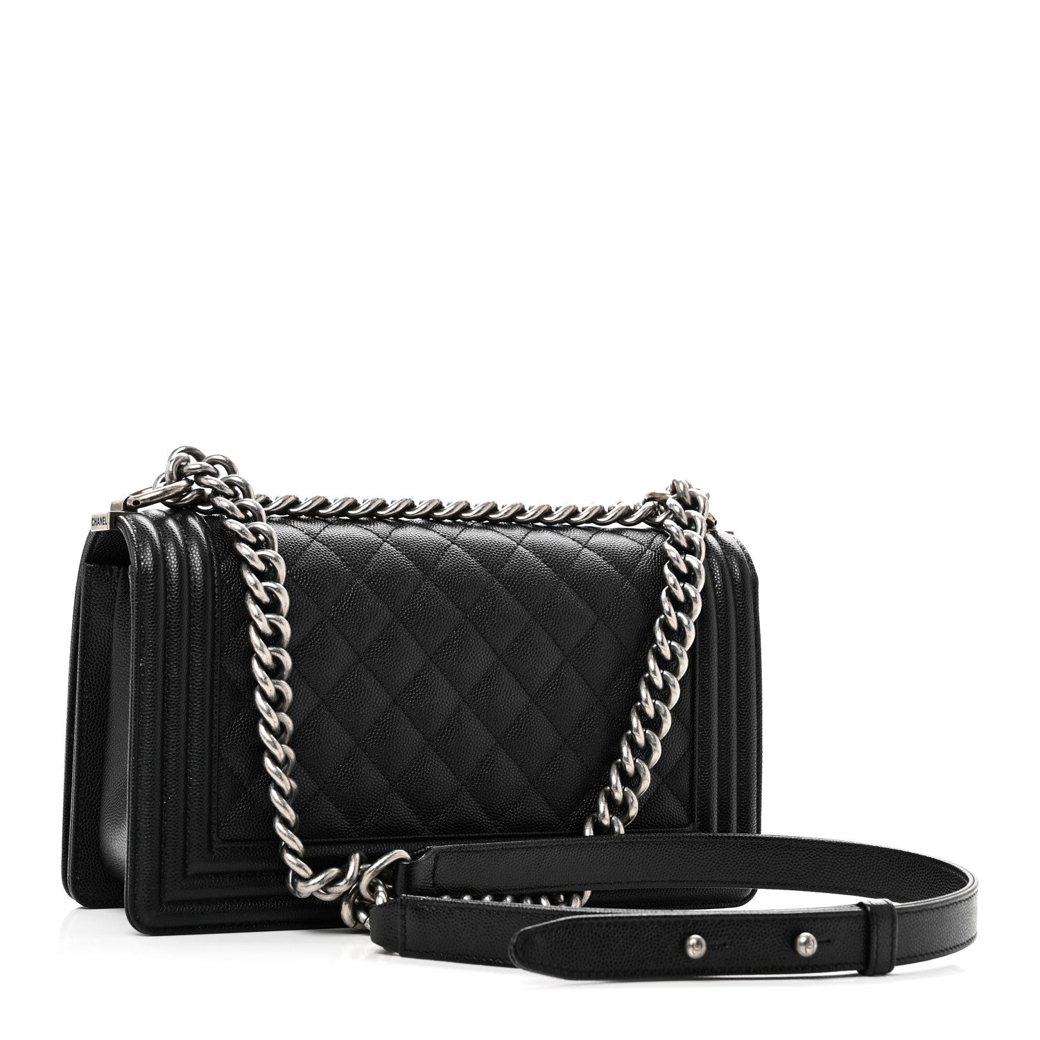 Chanel Caviar Quilted Medium Boy Flap Black 3 of 10