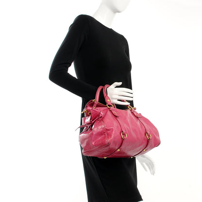 Miu Miu Vitello Lux Medium Bow Bag Fuchsia 3 of 18