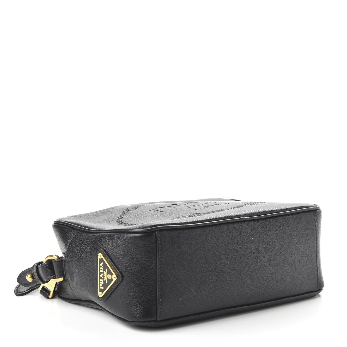 Glace Calf Logo Crossbody Black