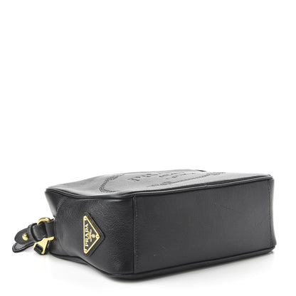 Prada Glace Calf Logo Crossbody Black 4 of 9