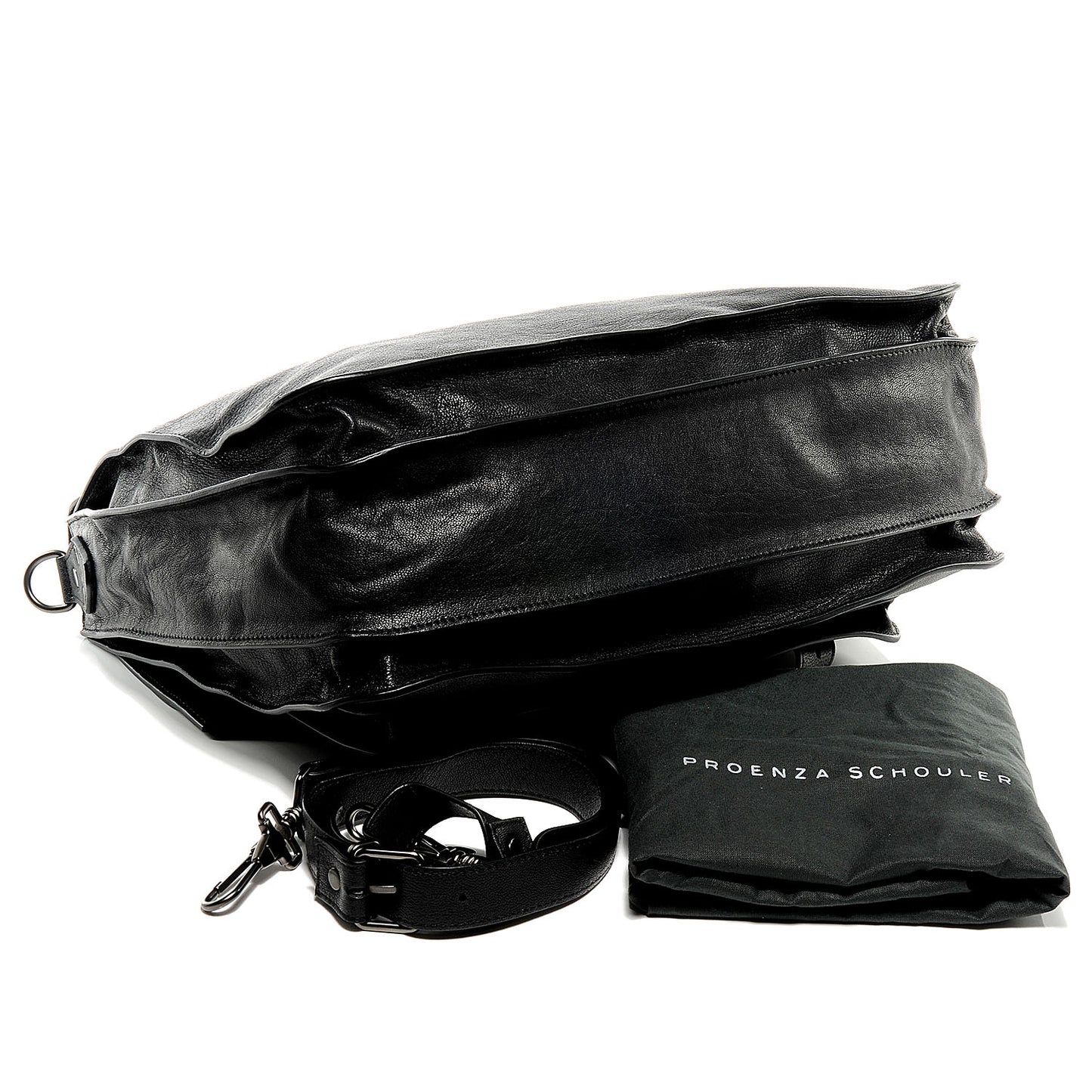 Lambskin PS1 Large Satchel Black