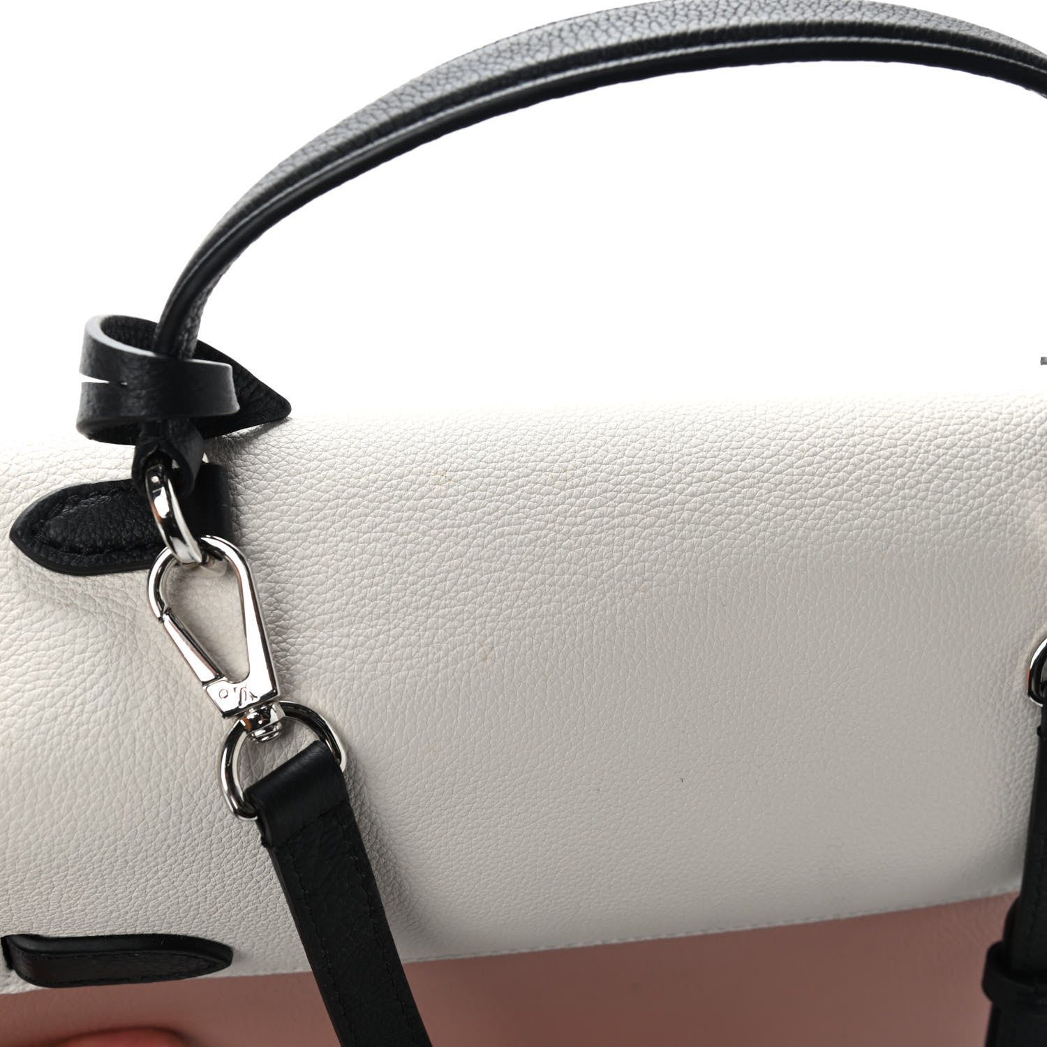 Louis Vuitton Soft Calfskin Lockme Ever Rose Ballet White Maito Black 10 of 12
