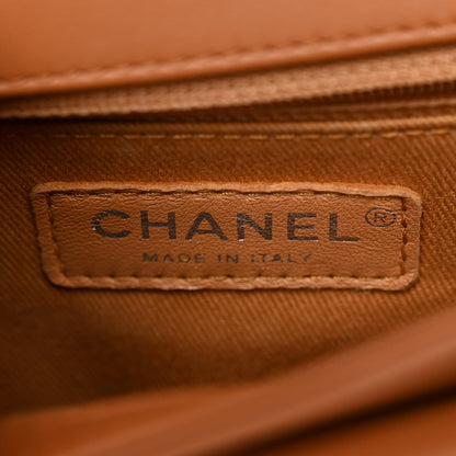 Chanel Calfskin Coco Eyelets Small Flap Bag Camel 6 of 10