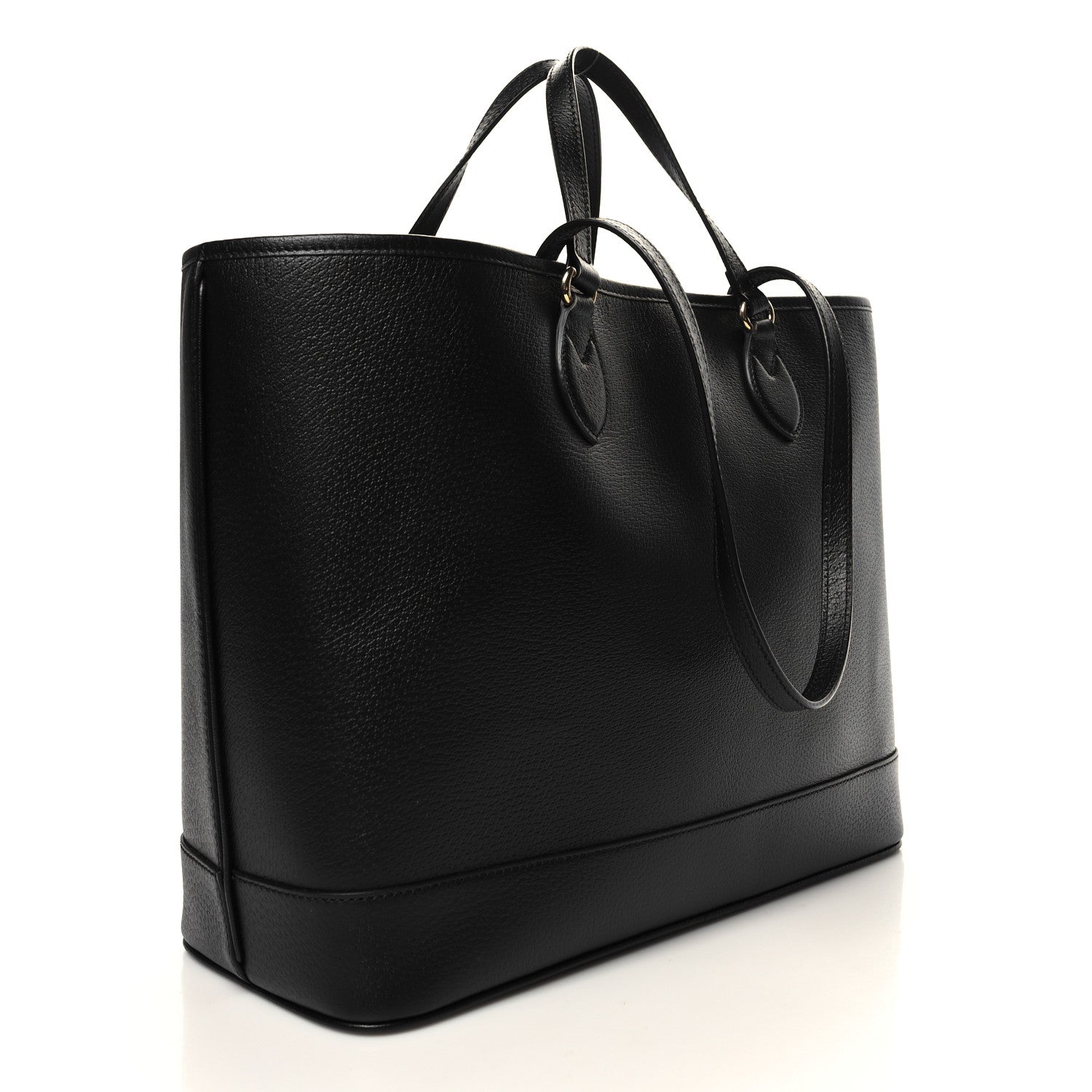 Gucci Textured Dollar Calfskin Medium Ophidia Shoulder Tote Bag Black 3 of 10