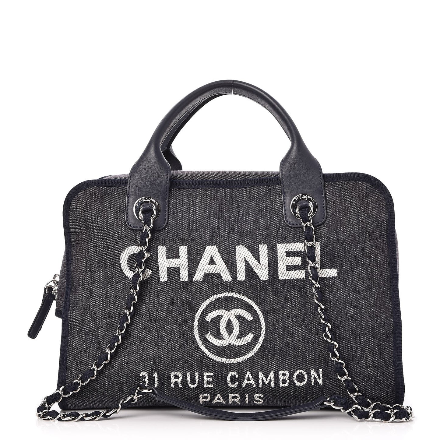 Denim Deauville Bowling Bag Dark Blue