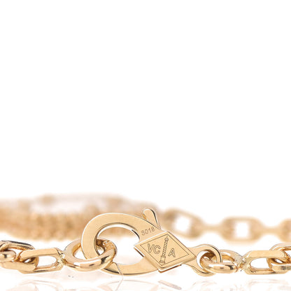 Van Cleef & Arpels 18K Yellow Gold Mother of Pearl 5 Motifs Vintage Alhambra Bracelet 3 of 6