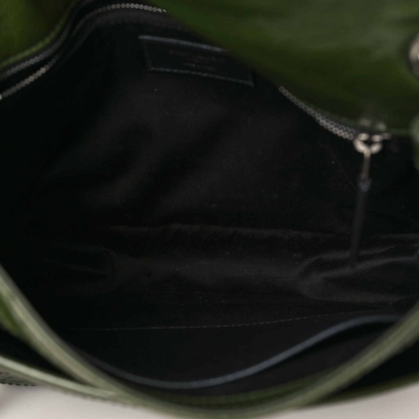 Crinkled Lambskin Matelasse Monogram Medium Niki Chain Satchel Green