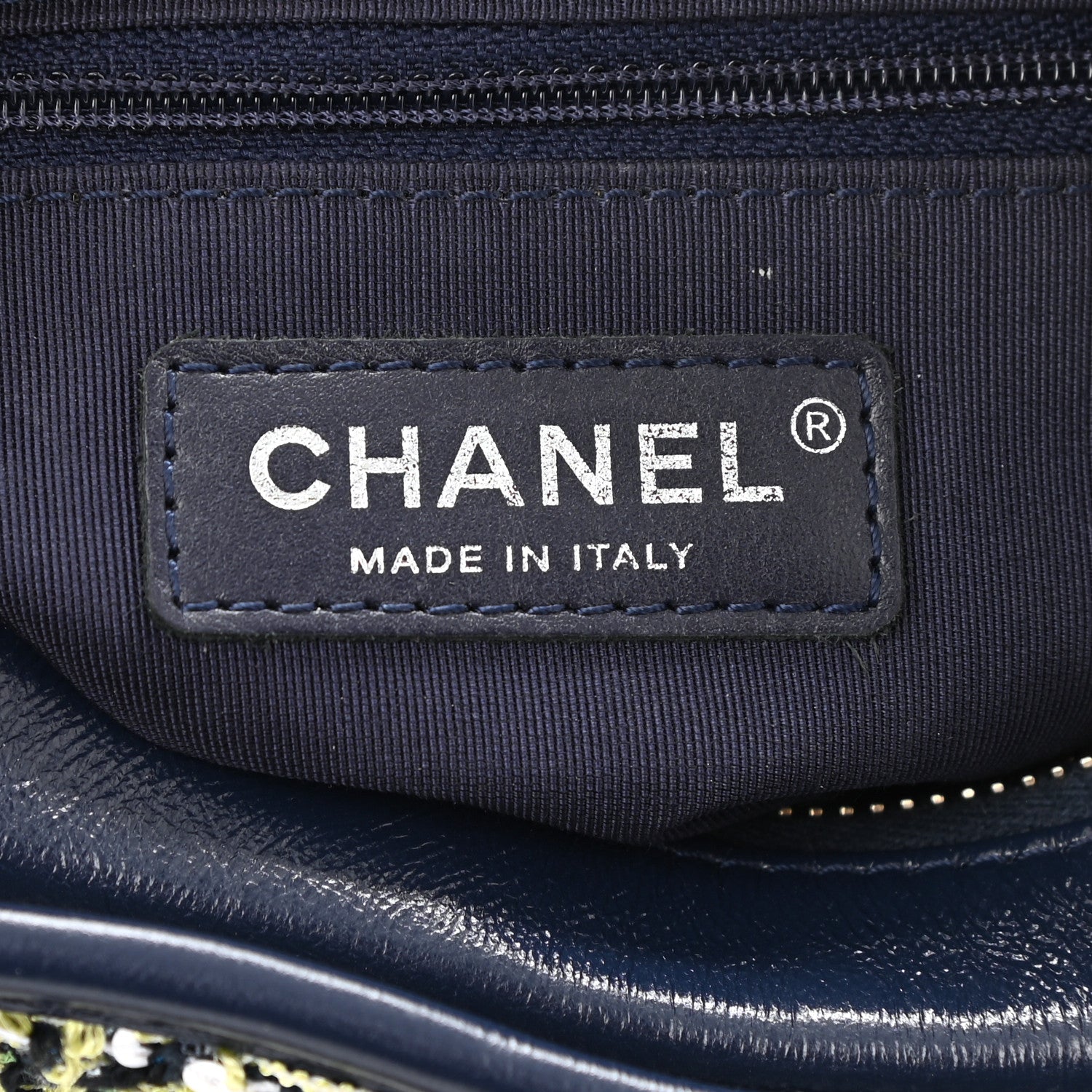Chanel Tweed Calfskin Small Gabrielle Hobo Blue 5 of 14