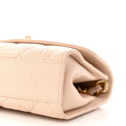 Chanel Crumpled Lambskin Quilted Mini CC Links Top Handle Flap Beige 10 of 11