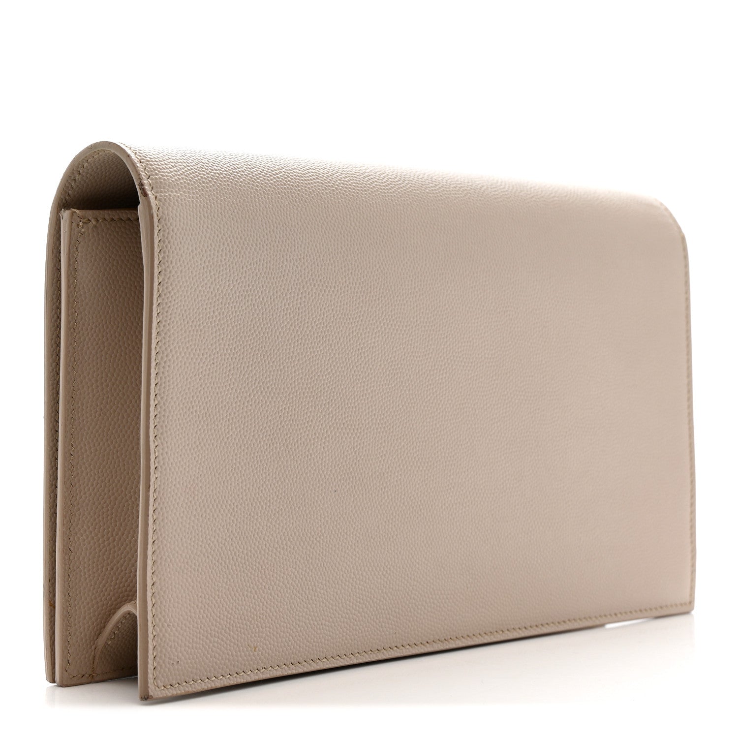Saint Laurent Grain De Poudre Classic Kate Monogram Clutch Nude Powder 3 of 9