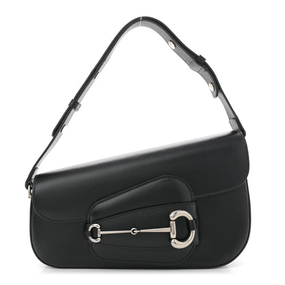 Gucci Demetra Small Horsebit 1955 Asymmetric Shoulder Bag Black 1 of 10