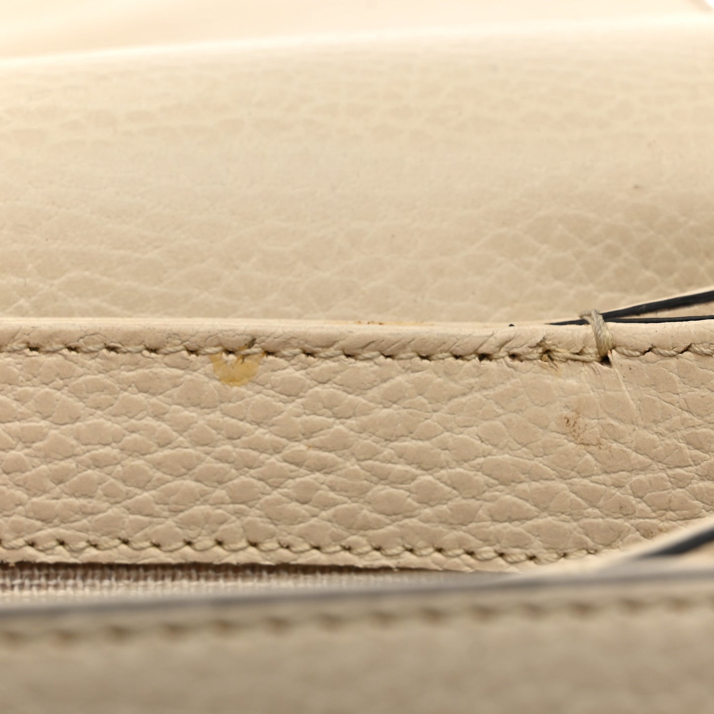 Dollar Calfskin Interlocking G Crossbody Bag Mystic White