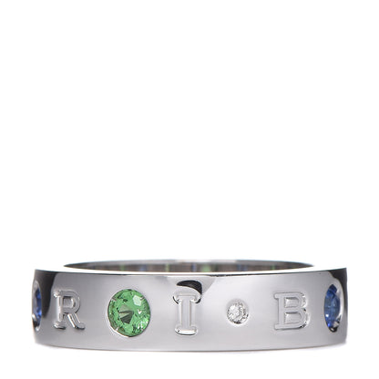 Bulgari 18K White Gold Sapphire Tsavorite Roman Sorbets Ring 54 6.75 3 of 7