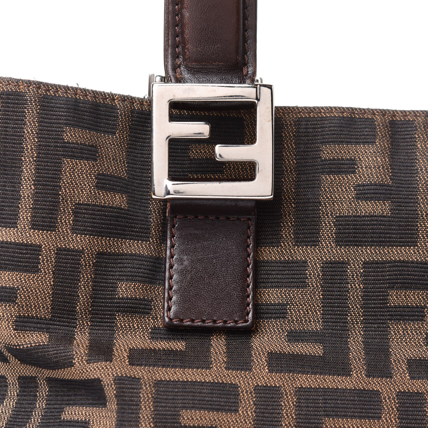 Fendi Zucca Top Handle Tote Tobacco 7 of 10