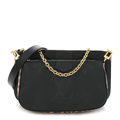 Louis Vuitton Empreinte Monogram Giant Wild At Heart Multi Pochette Accessories Black 1 of 11