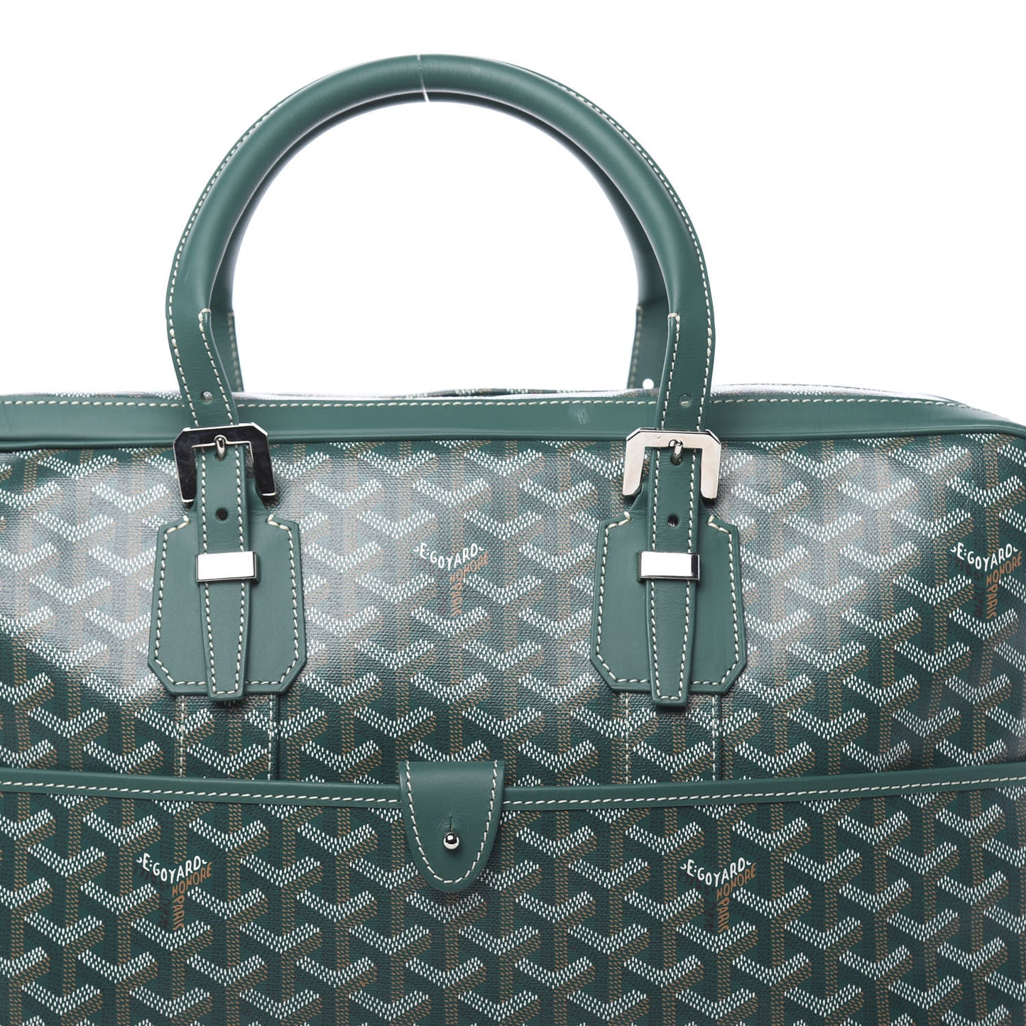 Goyardine Ambassade MM Briefcase Green