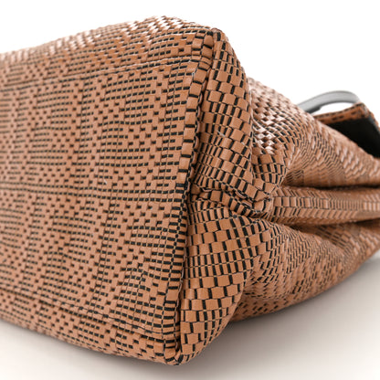 Fendi Canvas Patent Calfskin Woven Forever Shoulder Bag Mou Black 11 of 13