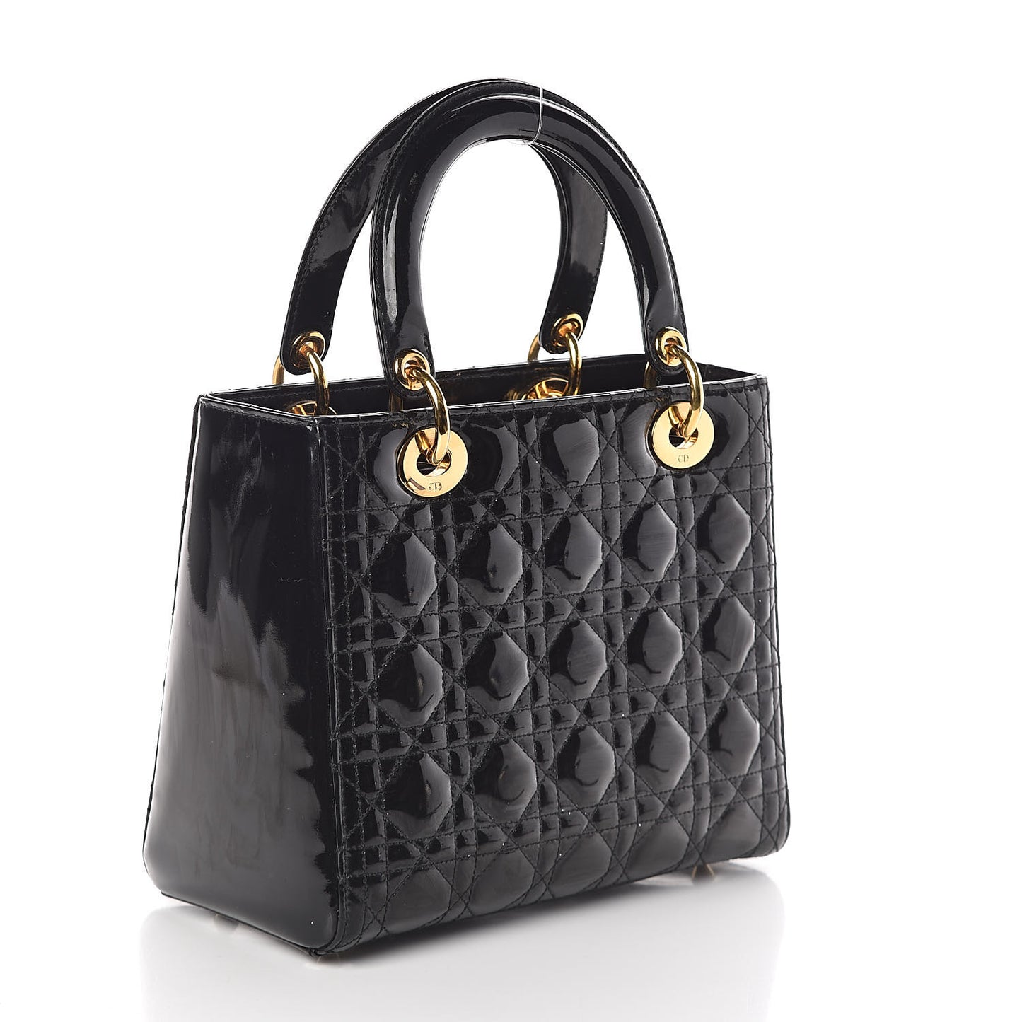Patent Cannage Medium Lady Dior Black