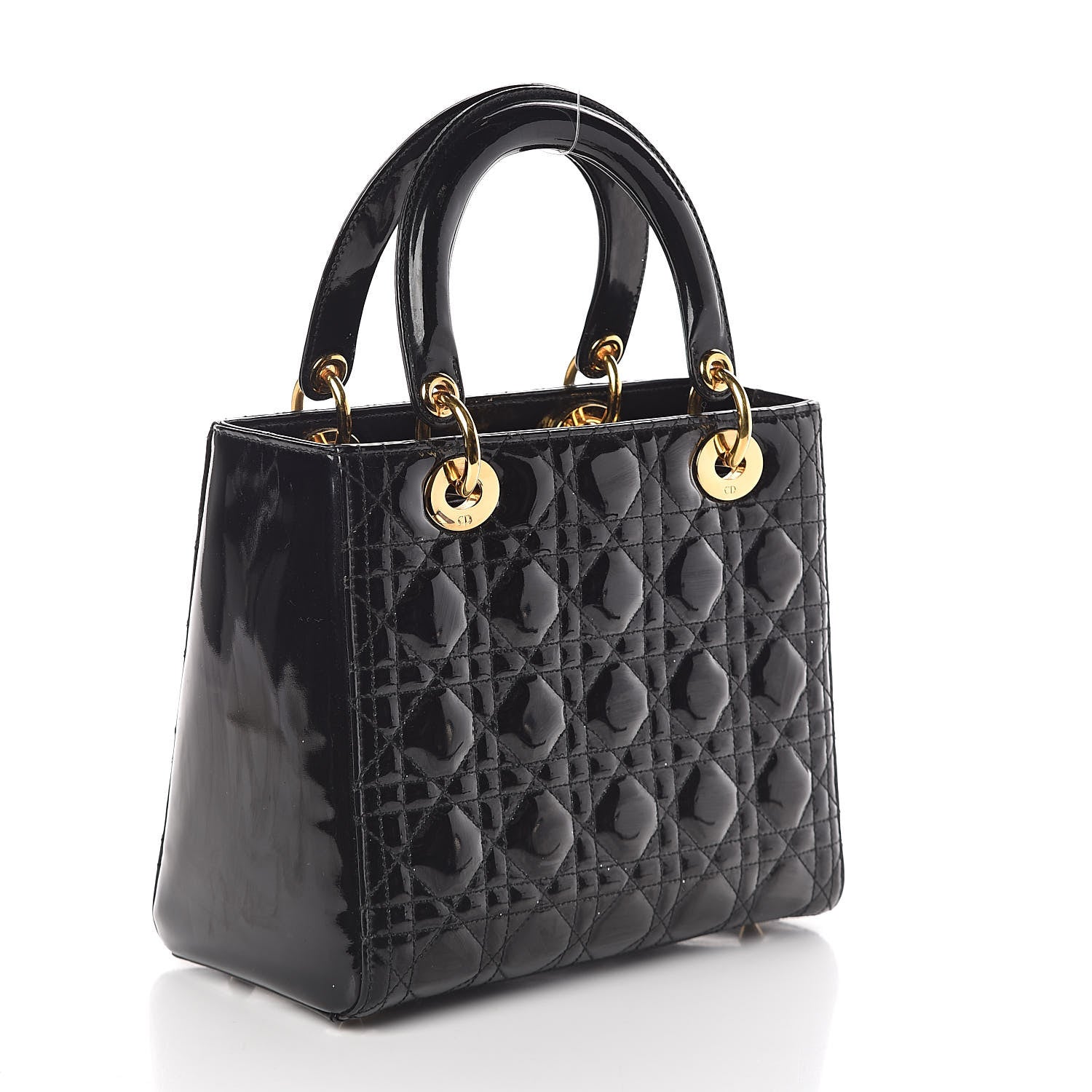 Christian Dior Patent Cannage Medium Lady Dior Black 3 of 9