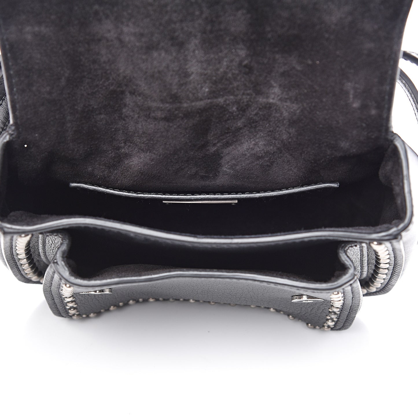 Goatskin Madras Soft Calfskin Crystal Embellished Lady Saddle Black