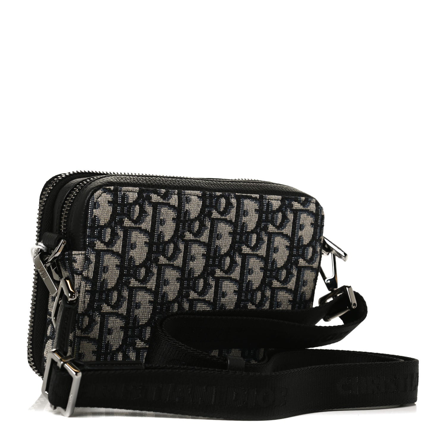 Christian Dior Oblique Pouch Navy Blue 3 of 10