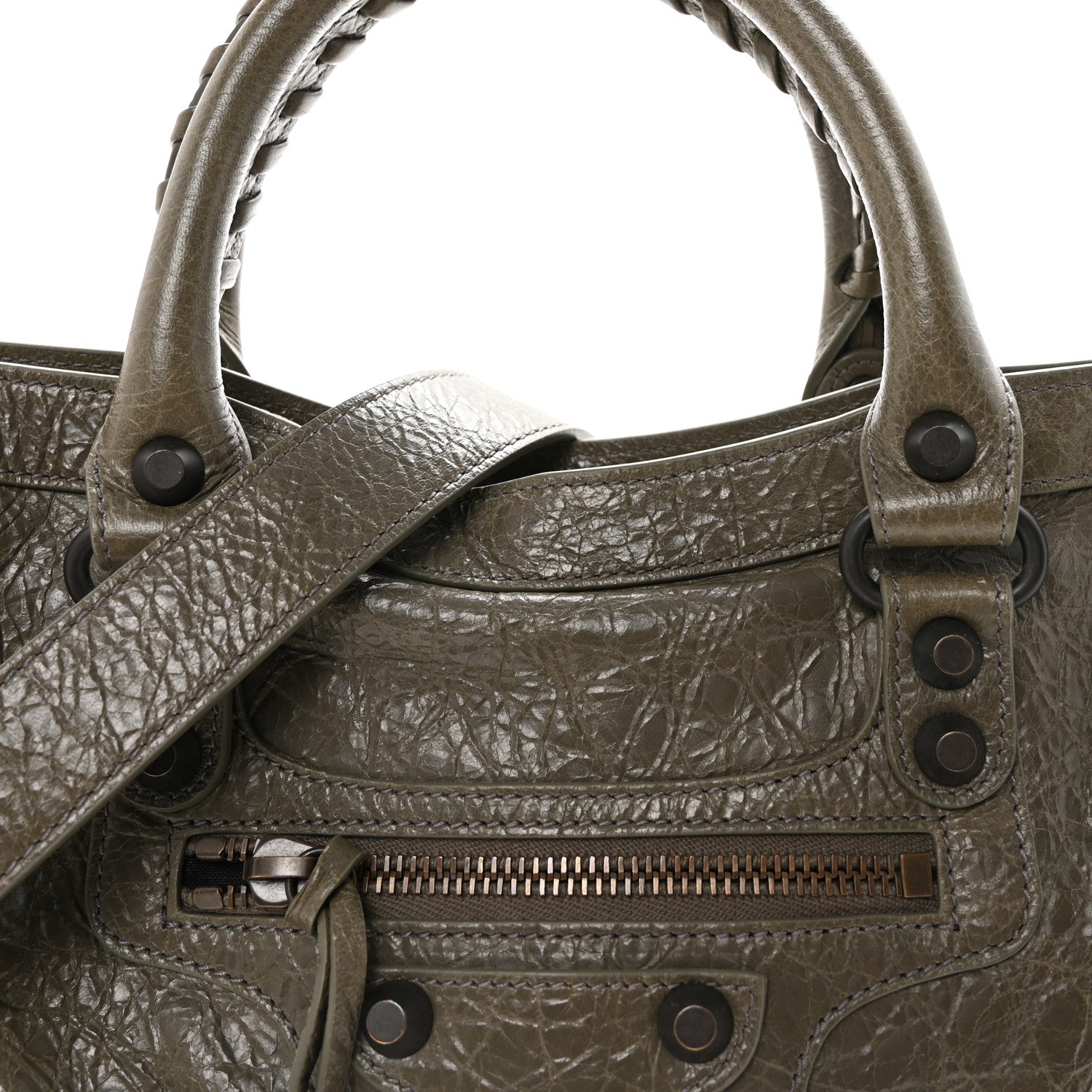 Balenciaga Agneau Arena Classic Hardware Small Le City Army Green 7 of 9