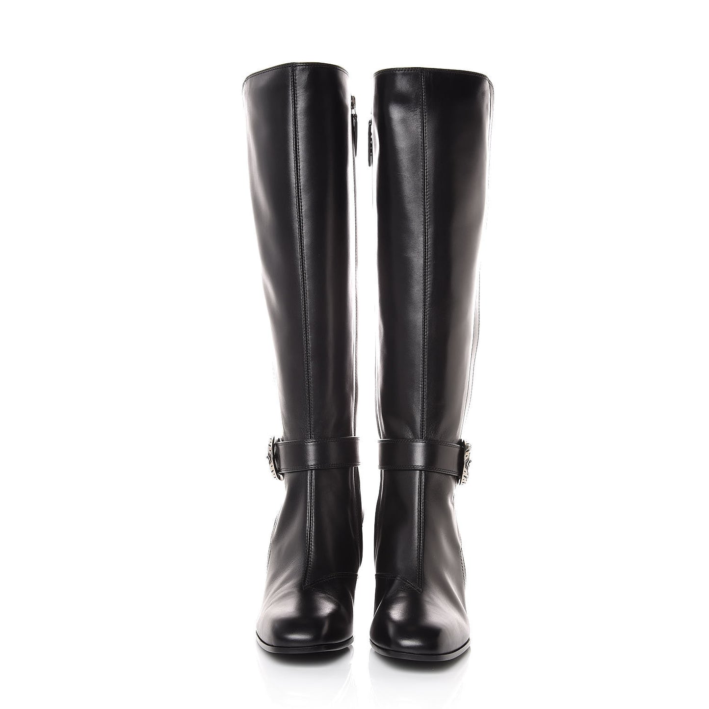 Calfskin Dionysus Elizabeth Knee High Boots 37.5 Black