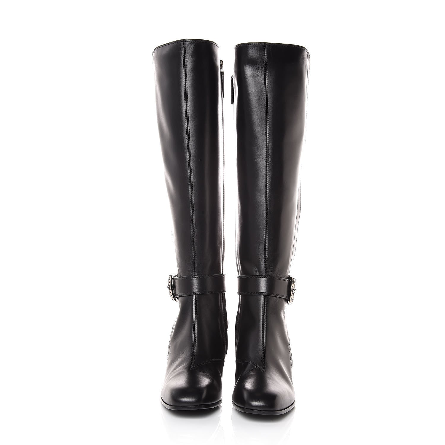 Gucci Calfskin Dionysus Elizabeth Knee High Boots 37.5 Black 2 of 8