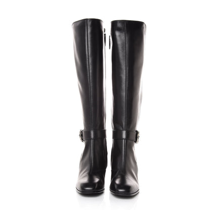 Gucci Calfskin Dionysus Elizabeth Knee High Boots 37.5 Black 2 of 8