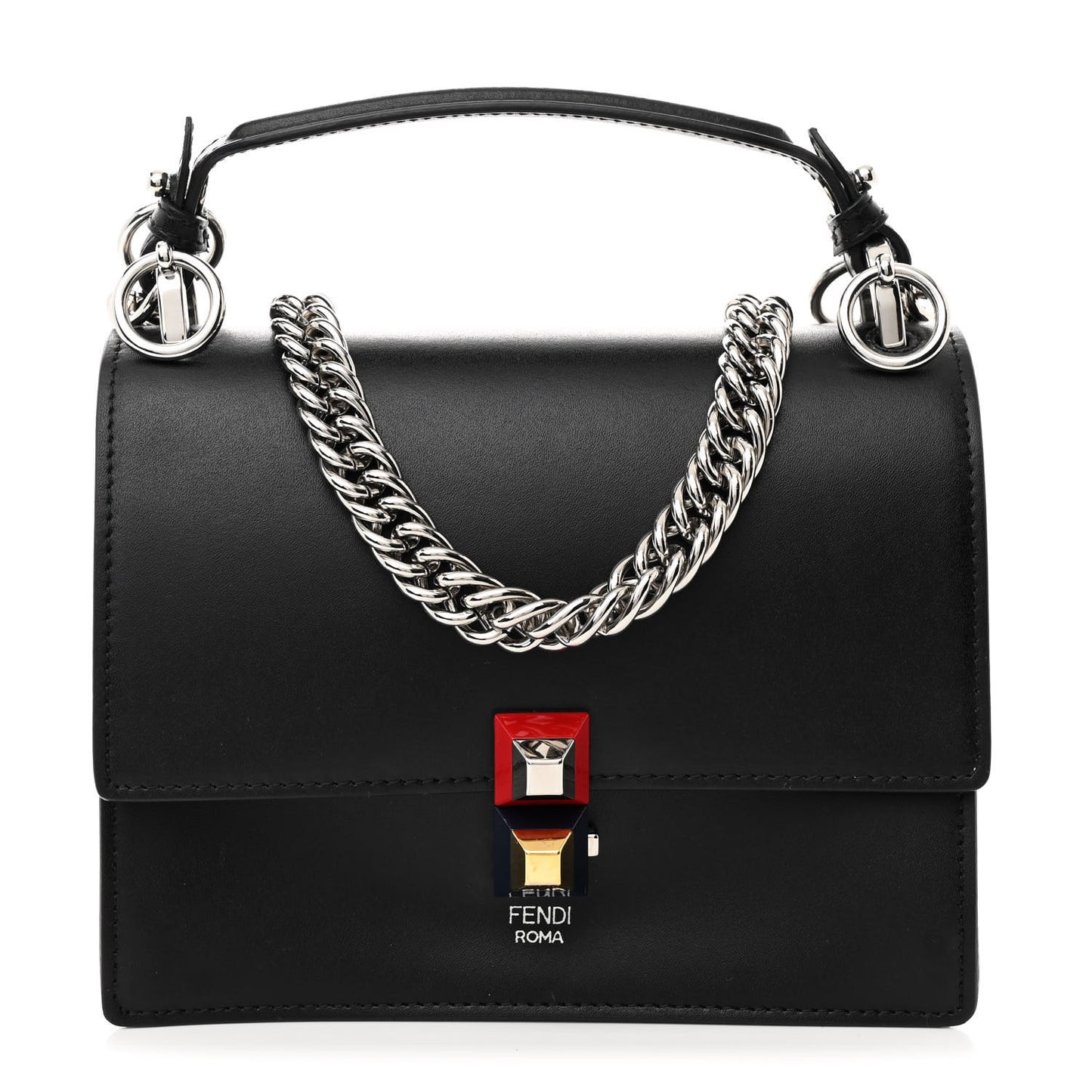 Vitello Liberty Studded Small Kan I Shoulder Bag Black Multicolor