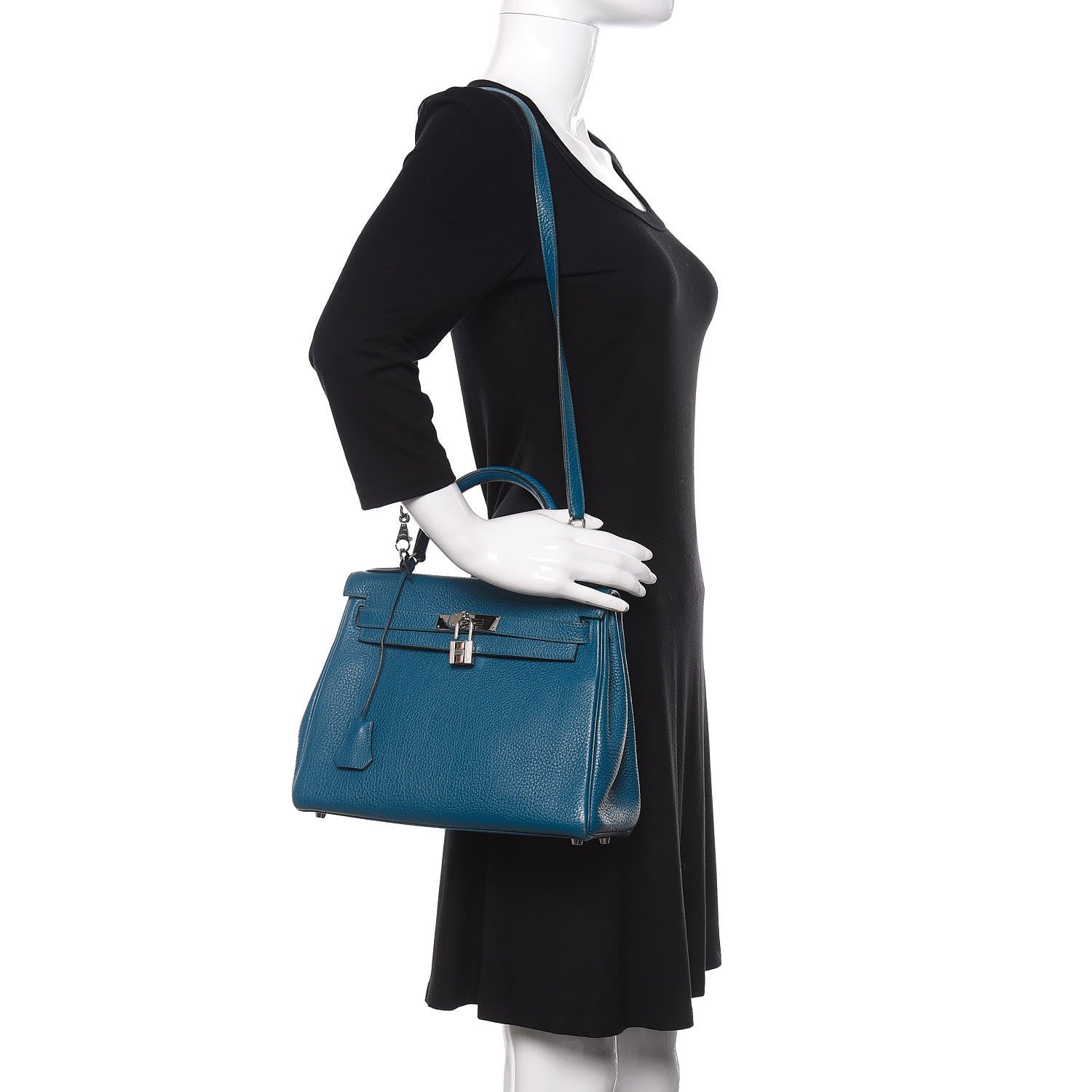 Hermes Fjord Kelly Retourne 28 Cobalt 2 of 10