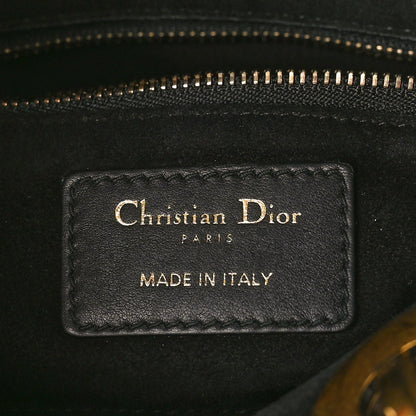 Christian Dior Calfskin Cannage Studded Medium Supple Lady Dior Black 6 of 8