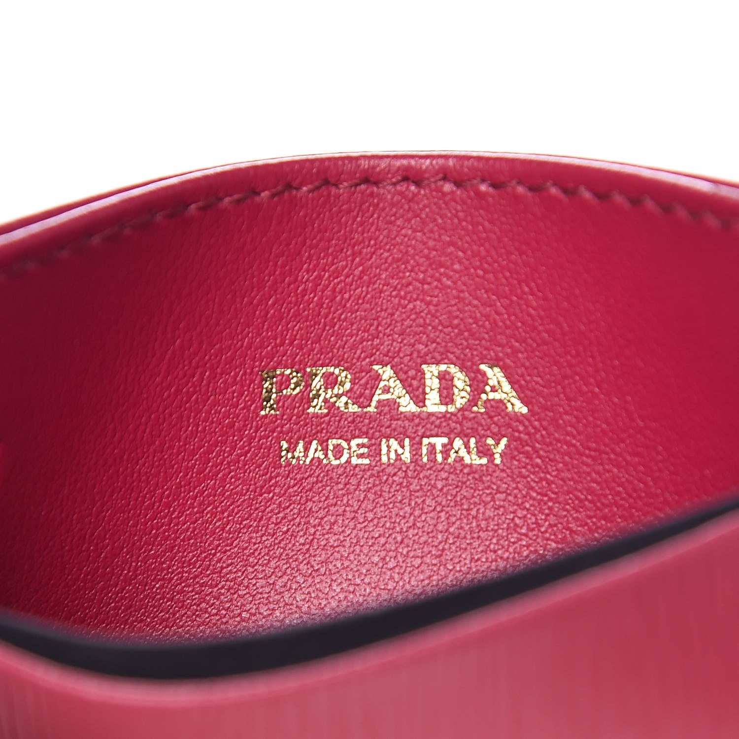 Prada Vitello Move Metal Card Case Ibisco 6 of 8