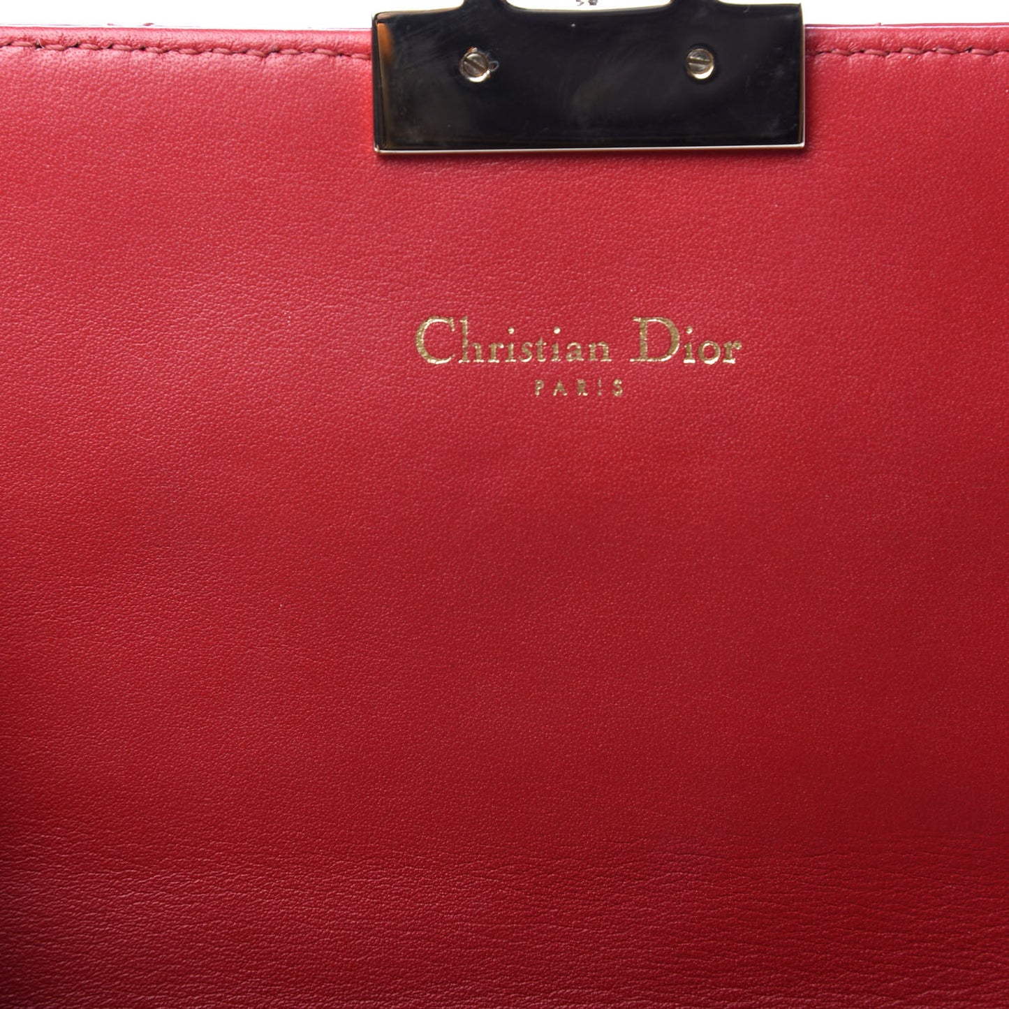 Patent Cannage Miss Dior Promenade Pouch Red