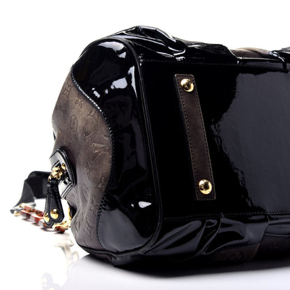 Louis Vuitton Cuir Patent Embossed Monogram Stephen Bag Alizee Grey 8 of 9