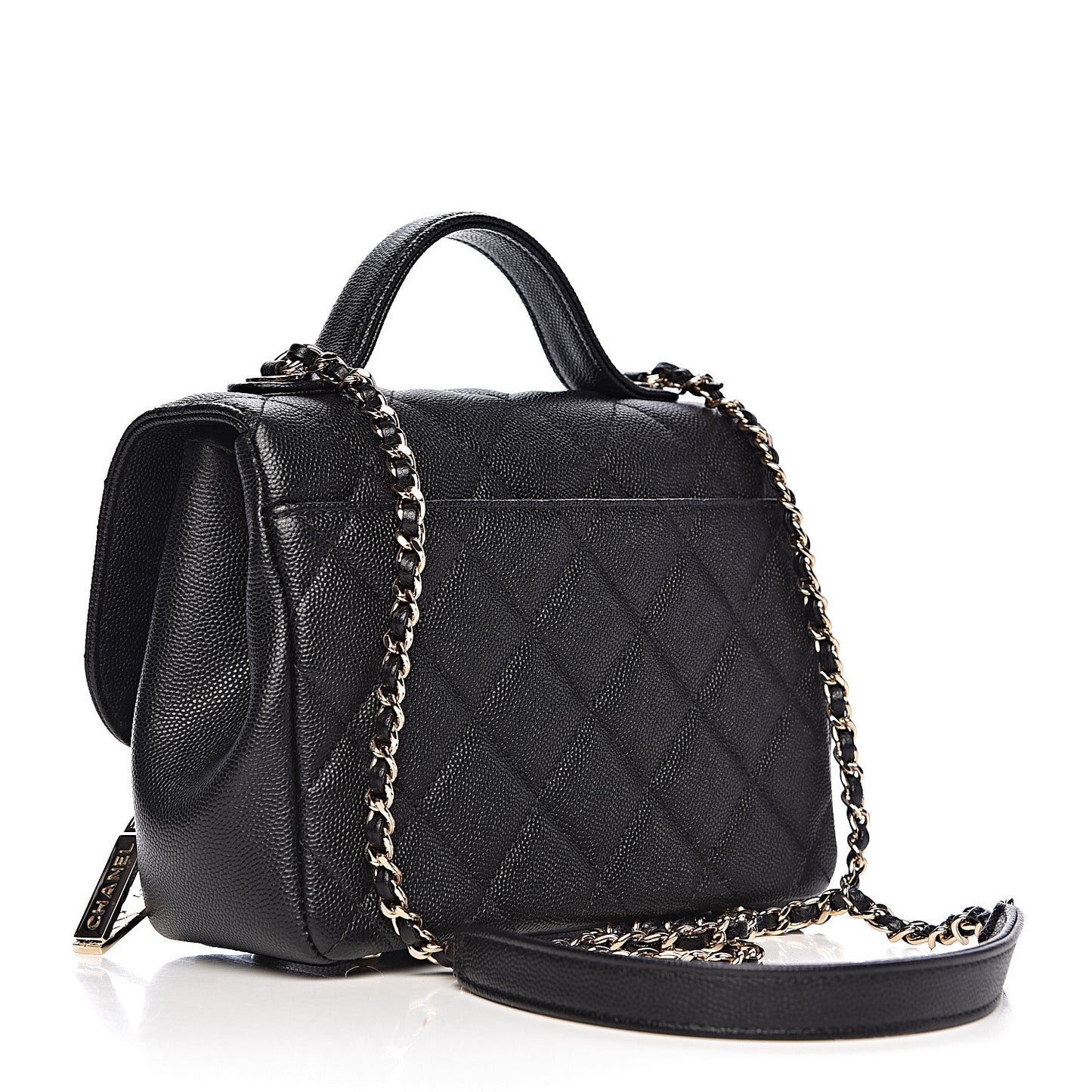Caviar Quilted Mini Business Affinity Flap Black