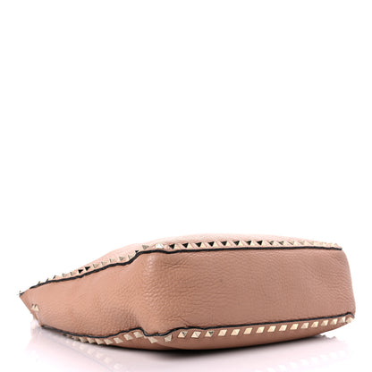 Valentino Garavani Pebbled Calfskin Small Rockstud Flip-Lock Messenger Bag Soft Noisette 4 of 23